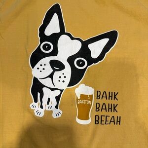 Comfort Colors Boston Terrier Dog Tee - “Bahston”Mustard